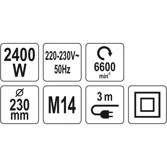 SZLIFIERKA KĄTOWA 230MM 2400W -zdjęcie numer 4