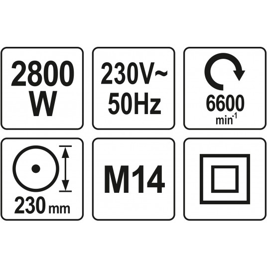 SZLIFIERKA KĄTOWA 2800W 230MM -zdjęcie numer 4