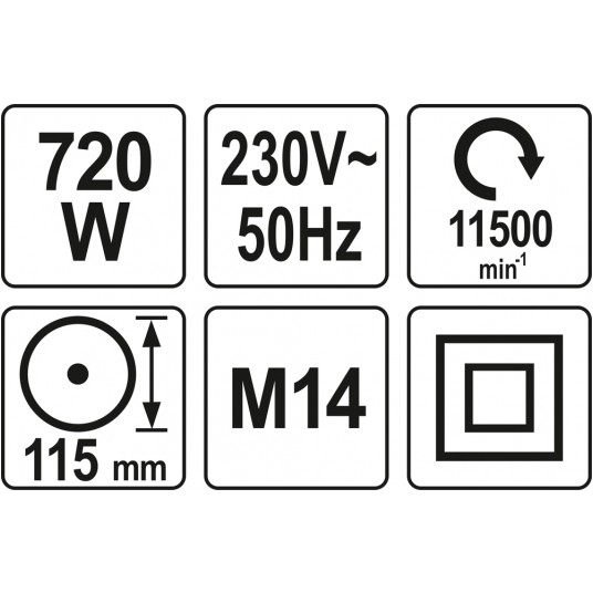 SZLIFIERKA KĄTOWA 720W; 115MM -zdjęcie numer 4