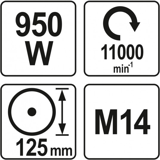 SZLIFIERKA KĄTOWA 950W 125MM -zdjęcie numer 4