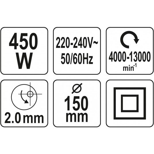 SZLIFIERKA MIMOŚRODOWA 450W 150MM -zdjęcie numer 4