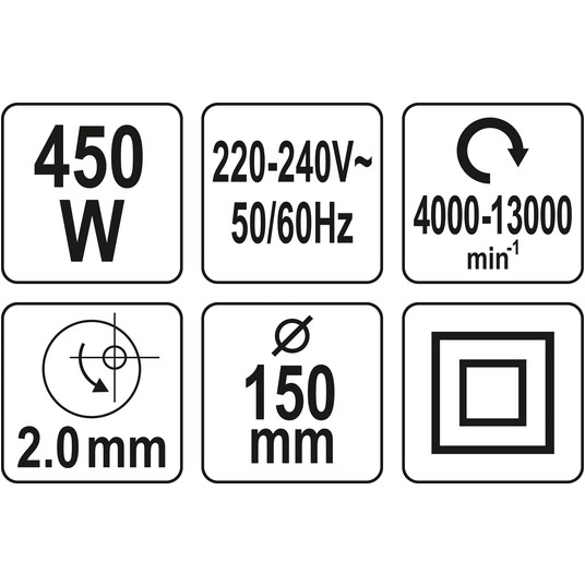 SZLIFIERKA MIMOŚRODOWA 450W 150MM -zdjęcie numer 4
