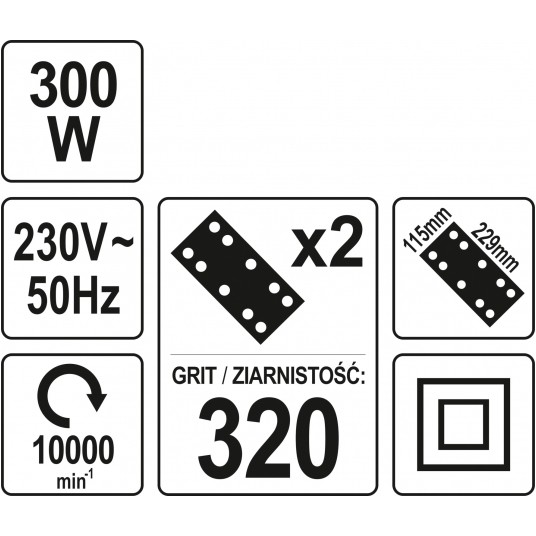 SZLIFIERKA OSCYLACYJNA 300W 115MMX229MM -zdjęcie numer 4