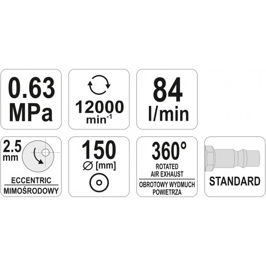 SZLIFIERKA PNEUMAT.MIMOŚROD 2,5MM KOMPOZ -zdjęcie numer 4