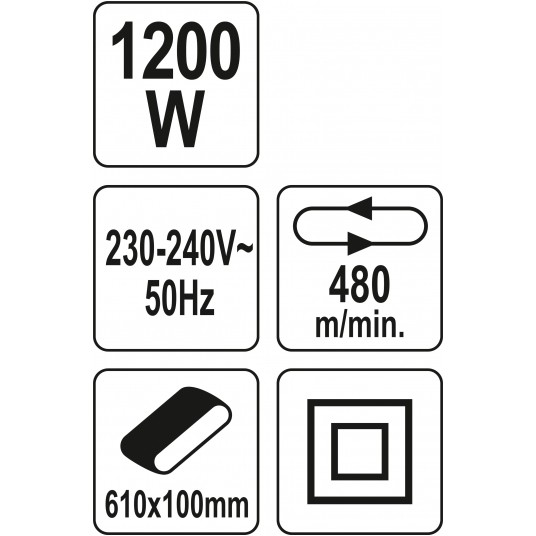 SZLIFIERKA TAŚMOWA 1200W 100MM X 610MM -zdjęcie numer 5