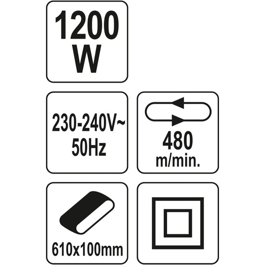 SZLIFIERKA TAŚMOWA 1200W 100MM X 610MM -zdjęcie numer 5