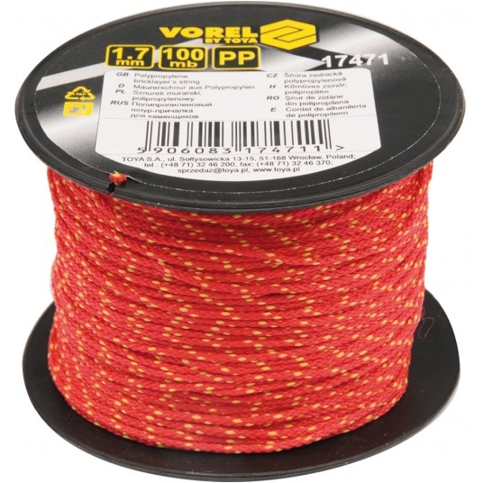 SZNUR MURARSKI POLIPROPYLENOWY 1,7MM 100 -zdjęcie numer 1