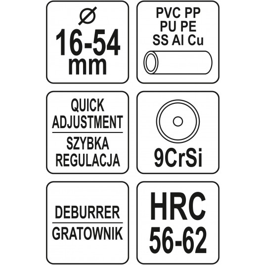 SZYBKONASTAWNY OBCINAK DO RUR 16-54 MM -zdjęcie numer 5