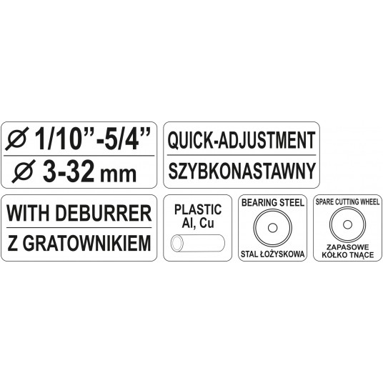 SZYBKONASTAWNY OBCINAK DO RUR 3-32MM -zdjęcie numer 5