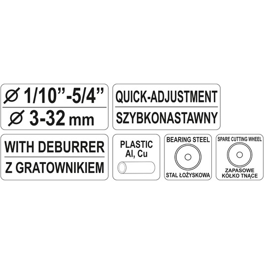 SZYBKONASTAWNY OBCINAK DO RUR 3-32MM -zdjęcie numer 5