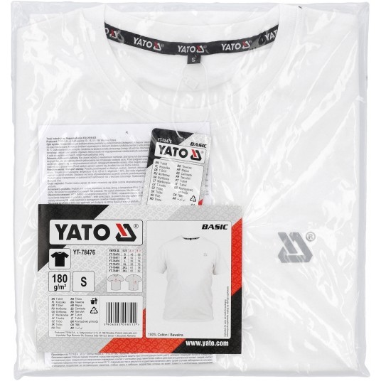 T-SHIRT BASIC BIAŁY R. S -zdjęcie numer 4