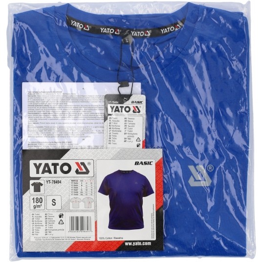 T-SHIRT BASIC NIEBIESKI R. S -zdjęcie numer 3