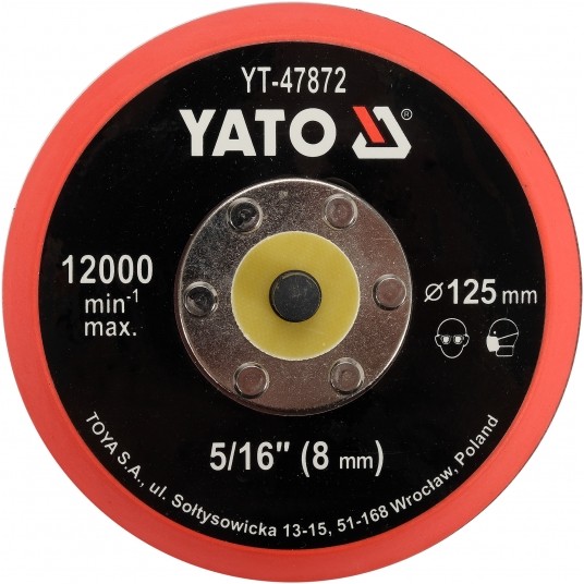 TALERZ POLERSKI 125MM Z RZEPEM, 5/16 -zdjęcie numer 2