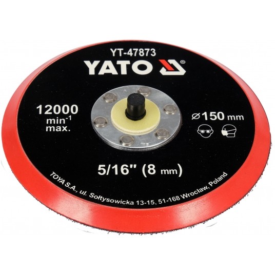 TALERZ POLERSKI 150MM Z RZEPEM, 5/16 -zdjęcie numer 1