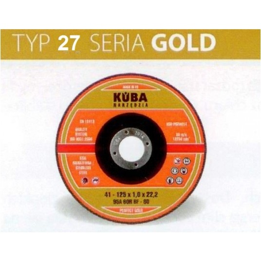 TARCZA 27 125X6X22,2 96A30QBF-80 INOX GOLD PERFECT -zdjęcie numer 1