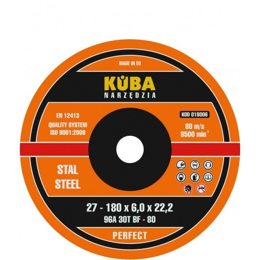 TARCZA 27 180X6X22,2 96A30QBF-80 BLACK PERFECT -zdjęcie numer 1