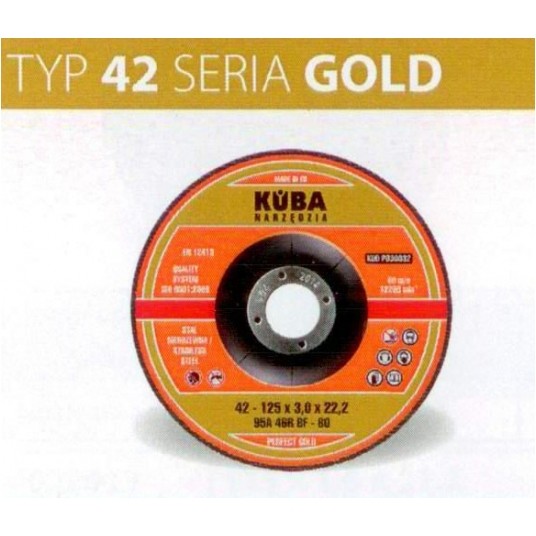 TARCZA 42 125X3X22,2 95A46RBF-80 PERFECT GOLD -zdjęcie numer 1
