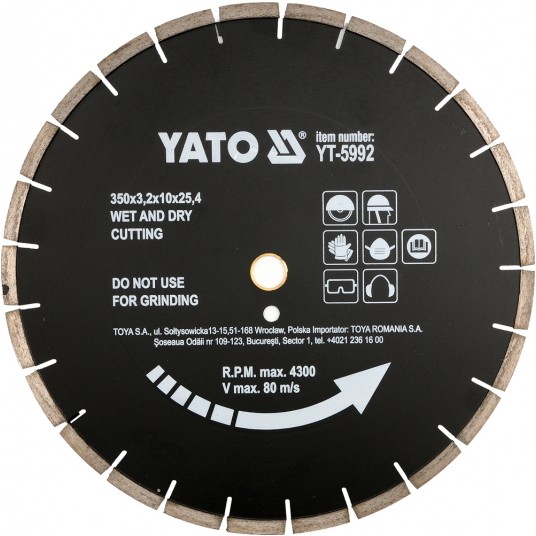 TARCZA DIAM- ASFALT MAT POROW 350x25,4MM -zdjęcie numer 1