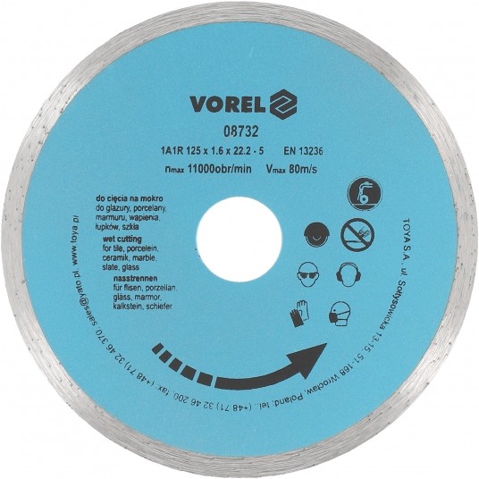 TARCZA DIAMENTOWA 125MM /PEŁNA/ -zdjęcie numer 1