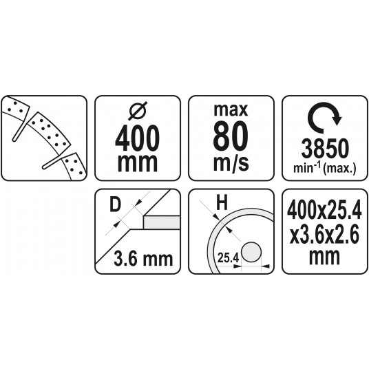 TARCZA DIAMENTOWA DO BETONU 400x25,4MM -zdjęcie numer 5