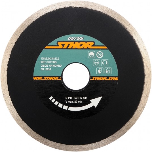 TARCZA DIAMENTOWA PEŁNA - EN 125MM -zdjęcie numer 1