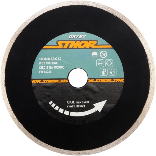 TARCZA DIAMENTOWA PEŁNA - EN 180MM -zdjęcie numer 1