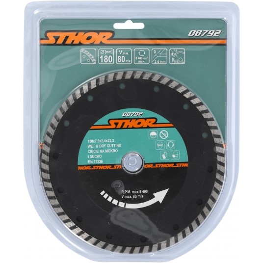 TARCZA DIAMENTOWA "TURBO" - 180MM -zdjęcie numer 3