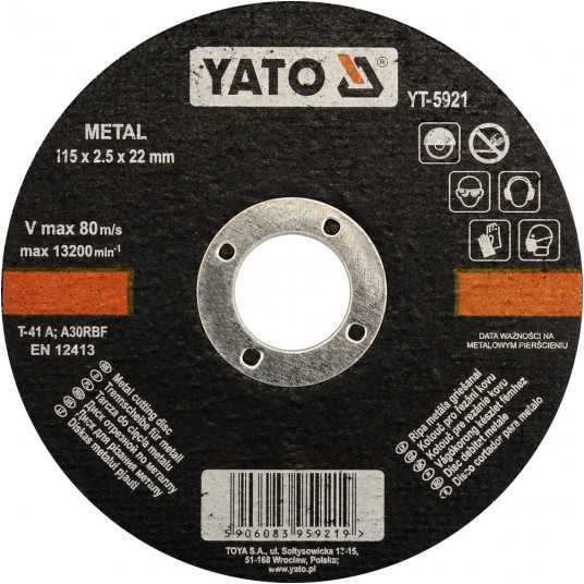 TARCZA DO CIĘCIA METALU 115x2,5x22 -zdjęcie numer 1