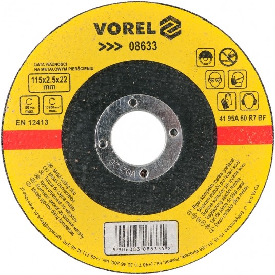 TARCZA DO CIĘCIA METALU 115X2,5X22 -zdjęcie numer 1