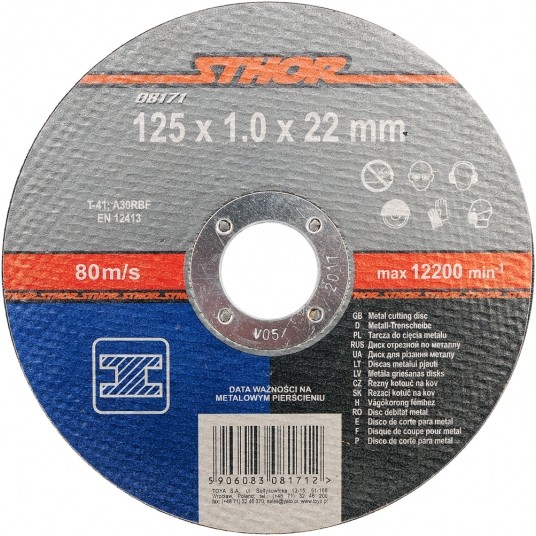 TARCZA DO CIĘCIA METALU 125X1X22 -zdjęcie numer 1