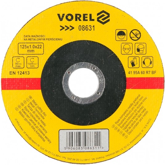 TARCZA DO CIĘCIA METALU 125X1X22 -zdjęcie numer 1