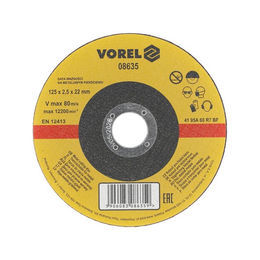 TARCZA DO CIĘCIA METALU 125X2,5X22 -zdjęcie numer 1