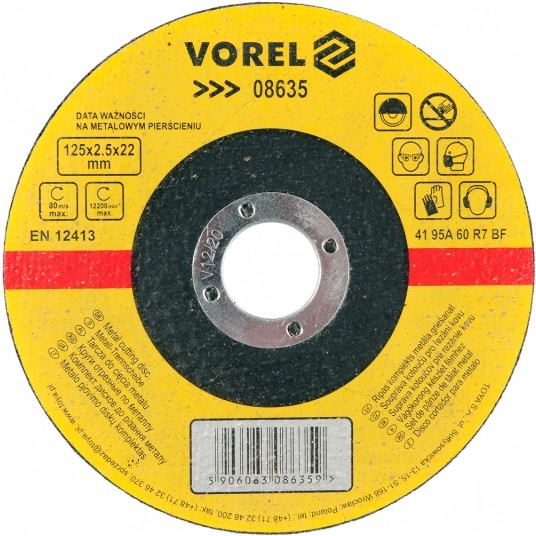 TARCZA DO CIĘCIA METALU 125X2,5X22 -zdjęcie numer 1