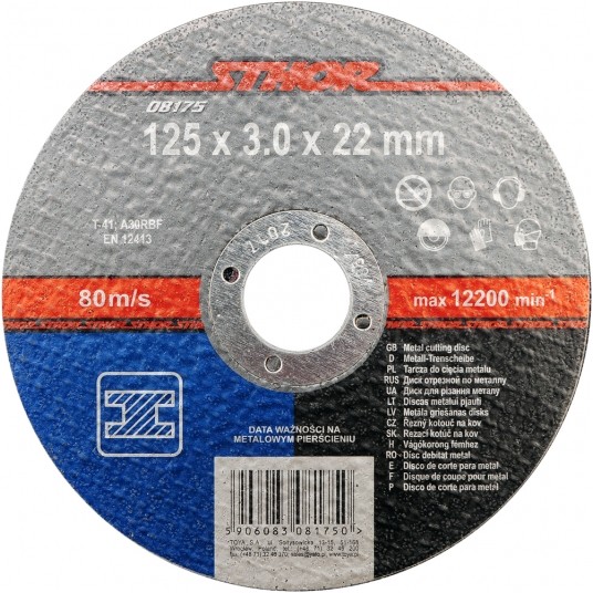 TARCZA DO CIĘCIA METALU 125X3,0X22 -zdjęcie numer 1