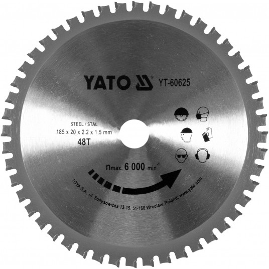 TARCZA DO CIĘCIA METALU 185/48T 20MM -zdjęcie numer 1