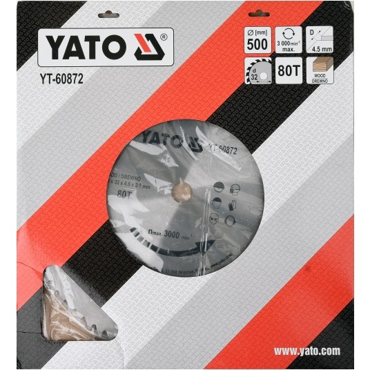 TARCZA DO DREWNA BEZ WIDII 500X80TX32MM -zdjęcie numer 2