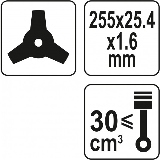 TARCZA DO PODKASZARKI 255MM 25,4MM -zdjęcie numer 3