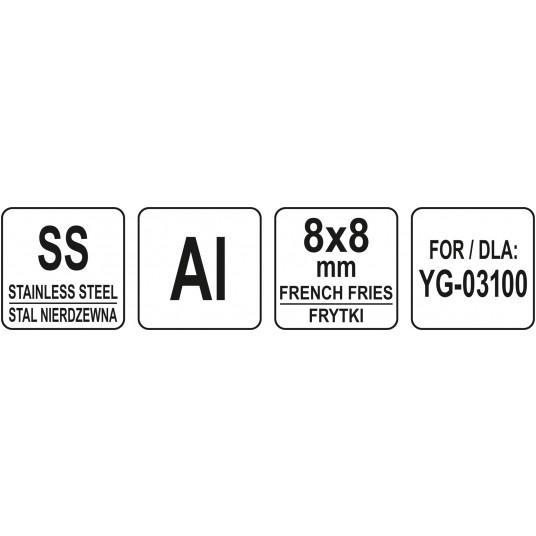 TARCZA DO SZATKOWNICY FRYTKA 8X8MM -zdjęcie numer 3