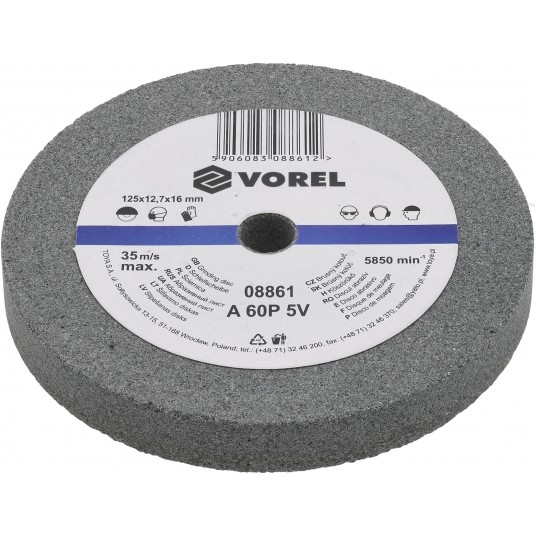 TARCZA DO SZLIFIERKI STOŁ.125X12X17 /D/ -zdjęcie numer 1