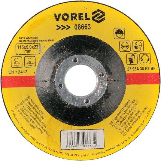 TARCZA DO SZLIFOWANIA METALU 115X6,0X22 -zdjęcie numer 1