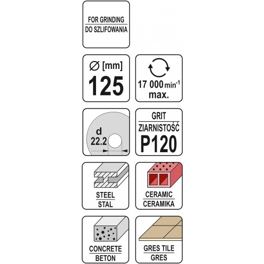 TARCZA SZLIFIERSKA UNIWERS. 125MM P120 -zdjęcie numer 3