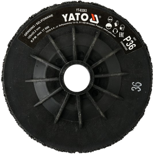 TARCZA SZLIFIERSKA UNIWERSALNA 125MM P36 -zdjęcie numer 2