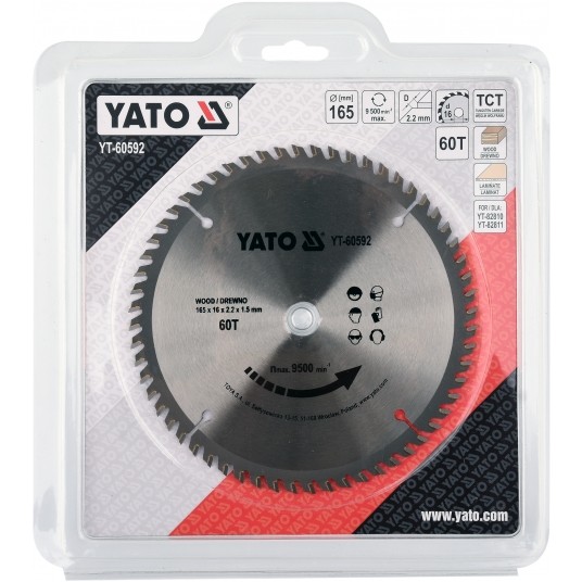 TARCZA TCT DO DREWNA 165X60TX16MM -zdjęcie numer 2