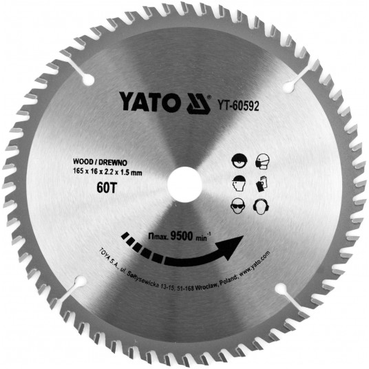 TARCZA TCT DO DREWNA 165X60TX16MM -zdjęcie numer 1