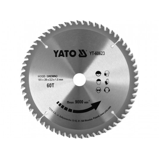 TARCZA TCT DO DREWNA 185X60TX20MM -zdjęcie numer 1