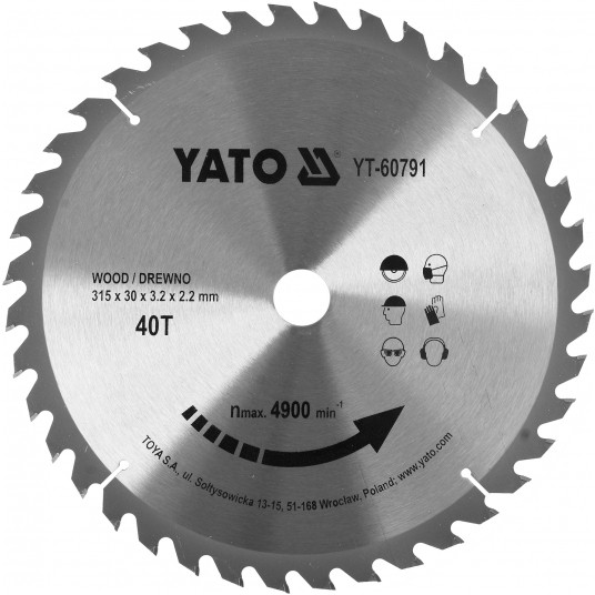 TARCZA WIDIOWA DO DREWNA 315X40TX30MM -zdjęcie numer 1