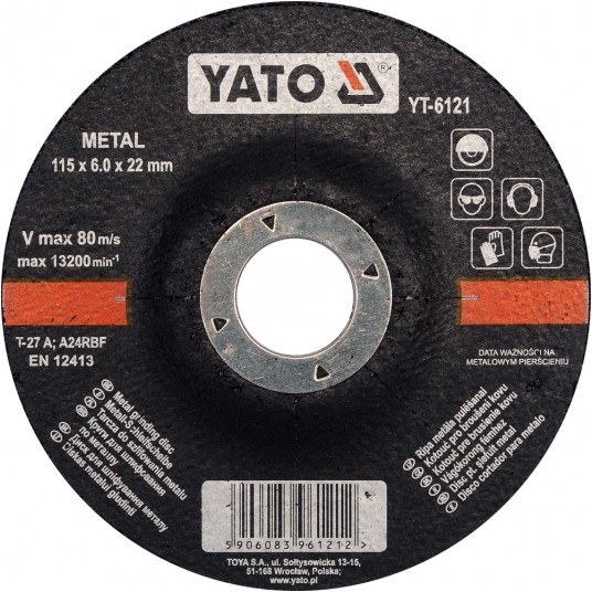TARCZA WYP. DO SZLIF. METALU 115x6,0 -zdjęcie numer 1