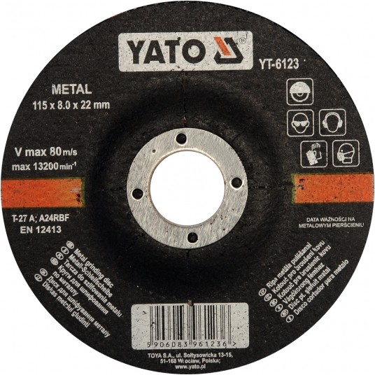 TARCZA WYP. DO SZLIF. METALU 115X8,0 -zdjęcie numer 1