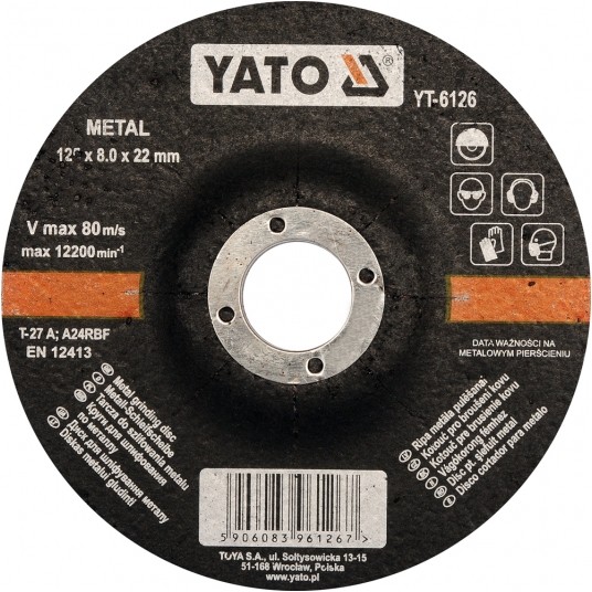 TARCZA WYP. DO SZLIF. METALU 125x8,0 -zdjęcie numer 1