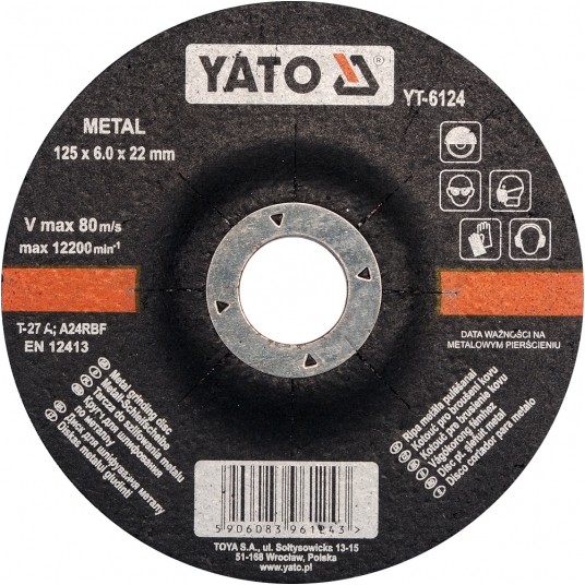 TARCZA WYPUKŁA DO SZLIF. METALU 125x6,0 -zdjęcie numer 1